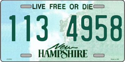 NH license plate 1134958