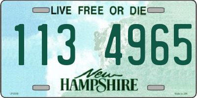 NH license plate 1134965