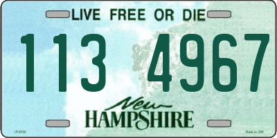 NH license plate 1134967