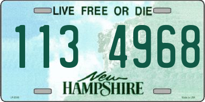 NH license plate 1134968