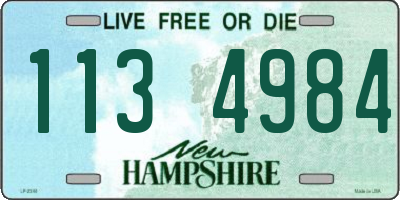NH license plate 1134984