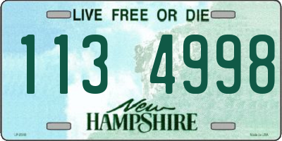 NH license plate 1134998