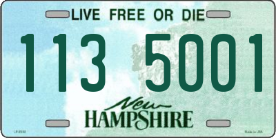 NH license plate 1135001