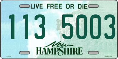 NH license plate 1135003