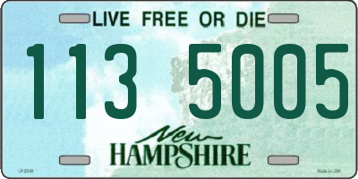 NH license plate 1135005