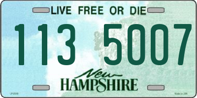 NH license plate 1135007