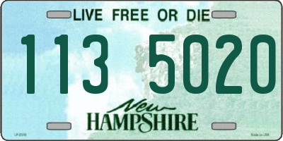 NH license plate 1135020