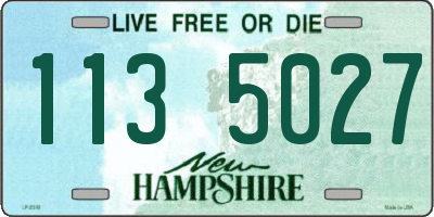 NH license plate 1135027