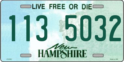 NH license plate 1135032