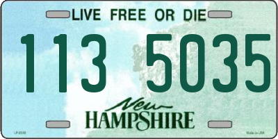 NH license plate 1135035