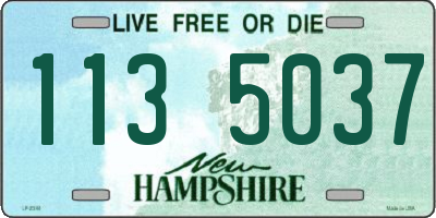 NH license plate 1135037