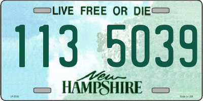 NH license plate 1135039