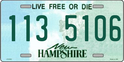 NH license plate 1135106