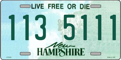NH license plate 1135111