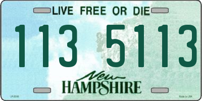 NH license plate 1135113