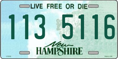 NH license plate 1135116