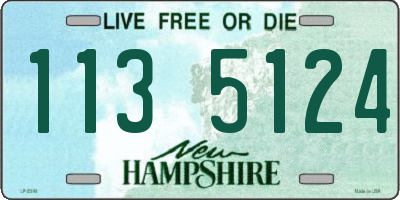 NH license plate 1135124