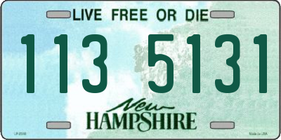NH license plate 1135131
