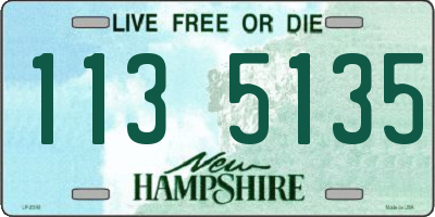 NH license plate 1135135