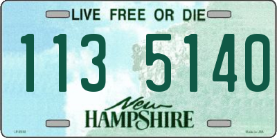 NH license plate 1135140