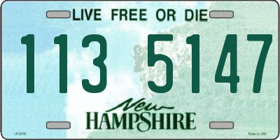 NH license plate 1135147
