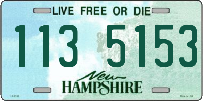 NH license plate 1135153