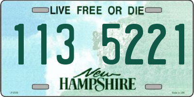 NH license plate 1135221