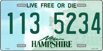 NH license plate 1135234