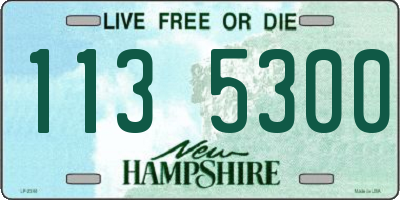 NH license plate 1135300