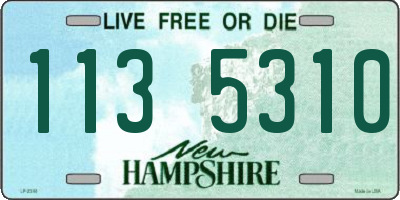NH license plate 1135310