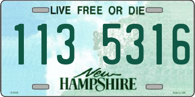 NH license plate 1135316