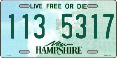 NH license plate 1135317