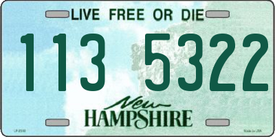 NH license plate 1135322