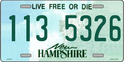 NH license plate 1135326