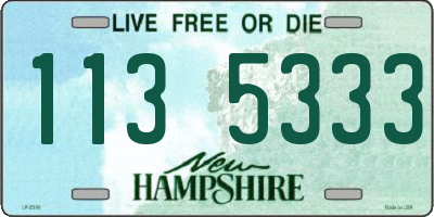NH license plate 1135333