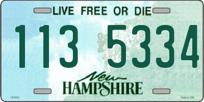 NH license plate 1135334