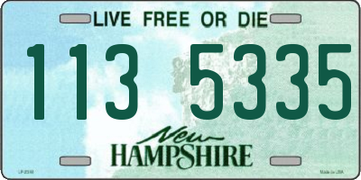 NH license plate 1135335