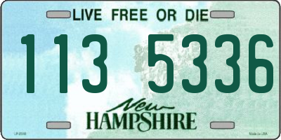 NH license plate 1135336