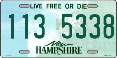 NH license plate 1135338