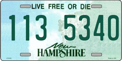 NH license plate 1135340