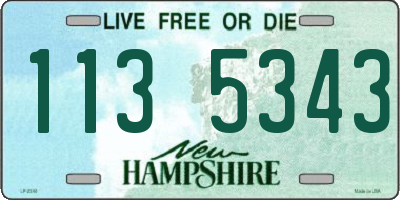NH license plate 1135343