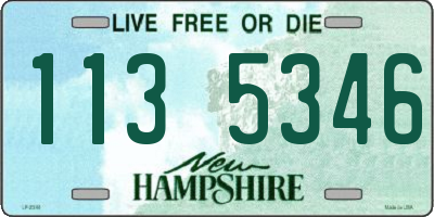 NH license plate 1135346