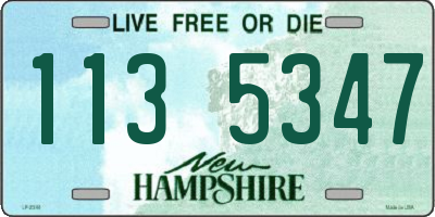 NH license plate 1135347