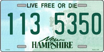 NH license plate 1135350