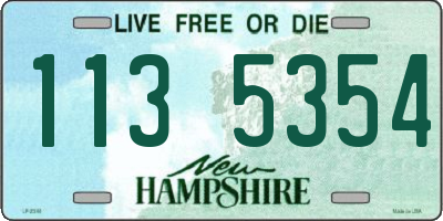 NH license plate 1135354