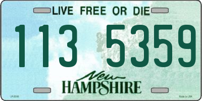 NH license plate 1135359