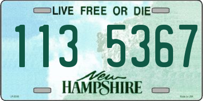NH license plate 1135367