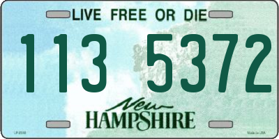 NH license plate 1135372