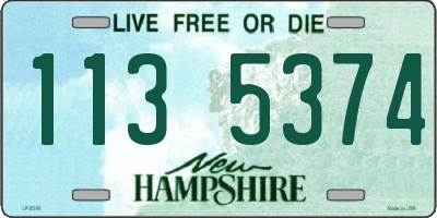 NH license plate 1135374