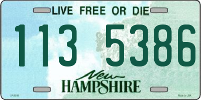 NH license plate 1135386